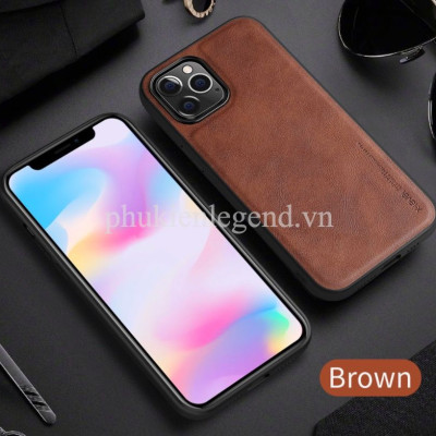 ỐP LƯNG DA cho iPhone 13 Pro Max , 13 Pro, 13 , 12 Pro Max , 12 , 12 Pro , 11 Pro Max , 11 Pro , 11 ốp viền dẻo hiệu X-level - Hàng chính hãng