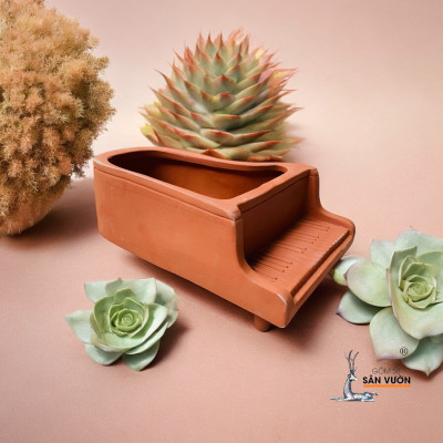 Chậu Gốm Đất Nung Mini Hình Đàn Piano - Chậu Gốm Decor