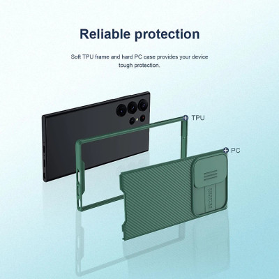 Ốp lưng chống sốc bảo vệ camera cho Samsung Galaxy S23 Ultra - S23 Plus hiệu Nillkin Camshield Pro - Hàng nhập khẩu