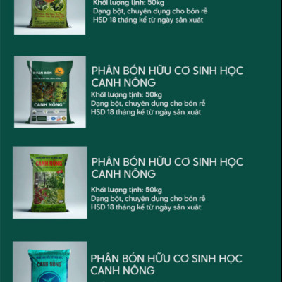 Phân bón hữu cơ sinh học Canh Nông