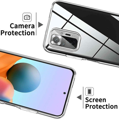 Ốp lưng silicon dẻo cho Redmi Note 10 Pro 4G hiệu Ultra Thin trong suốt mỏng 0.6mm độ trong tuyệt đối chống trầy xước - Hàng nhập khẩu