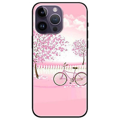 Ốp lưng dành cho Iphone 14 - Iphone 14 Plus - Iphone 14 Pro - Iphone 14 Pro Max - Xe Đạp Nền Hồng