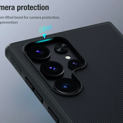 Ốp lưng sần chống sốc cho Samsung Galaxy S25 Ultra mặt lưng nhám hiệu Nillkin Super Frosted Shield Pro cho mặt lưng nhám chống trơn trượt tay, khả năng chống sốc cực tốt, chất liệu cao cấp - Hàng nhập khẩu