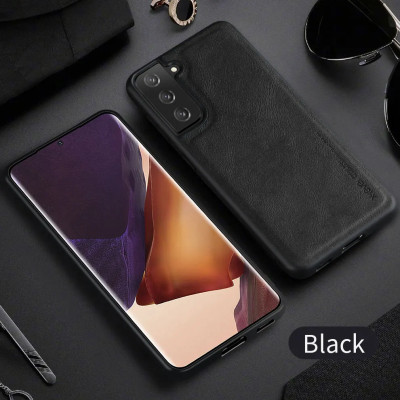 Ốp lưng da cho Samsung Galaxy S22, S22 Plus, S22 Ultra hãng X-level cao cấp viền mềm chống sốc - Hàng chính hãng