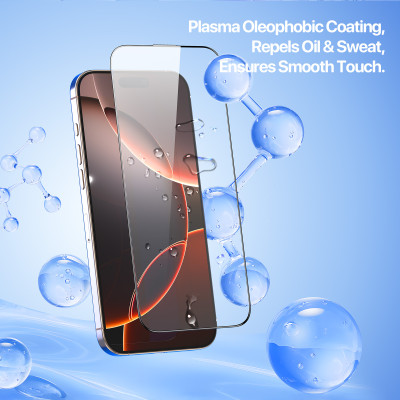 [Không Lẹm Viền] Miếng Dán Cường Lực Kèm Khung Tự Dán Dux Ducis cho iPhone 17 Pro Max / 17 Pro/ 17 Air/ 17, Roga Series_ Hàng chính hãng