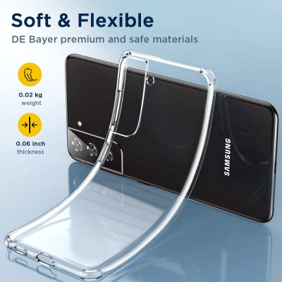 Ốp lưng silicon dẻo cho Samsung Galaxy S21 FE hiệu Ultra Thin mỏng 0.6mm độ trong tuyệt đối chống trầy xước - Hàng nhập khẩu