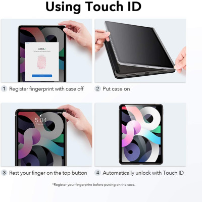 Bao da cho iPad Air 4 2020 10.9 Inch ESR Rebound Slim Smart Case - Hàng Nhập Khẩu