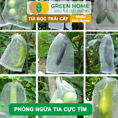10 Túi Bọc Xoài GreenHome, 22.5x30cm, Có Nút Cài, Độ Bền 3-5 Năm, Nhiều Kích thước