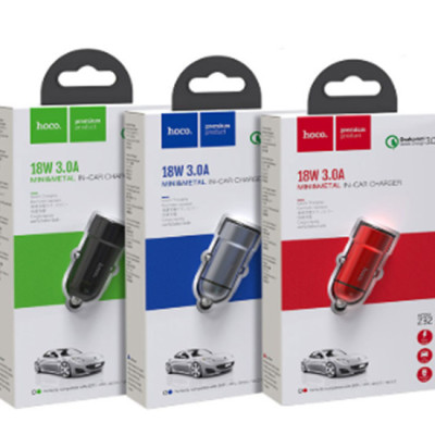 Tẩu Sạc Điện Thoại Trên Xe Hơi  Hoco Z32 Cổng Đơn QC3.0 + Tặng Kèm 1 Ghế ĐỠ Điện Thoại T2 - Hàng Chính Hãng