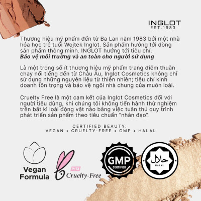 Kem nền mịn nhẹ kiềm dầu lâu trôi HD Perfect Coverup INGLOT