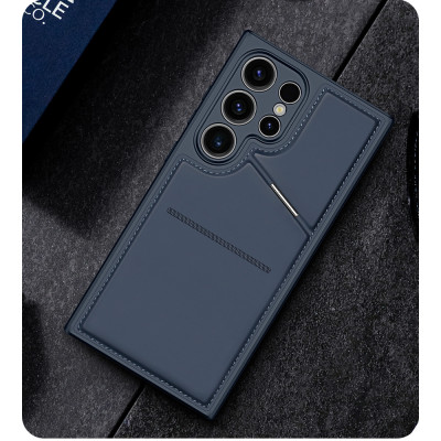 Ốp Lưng Da Sạc Từ Tính Dành Cho Samsung Galaxy S24 Ultra DUX DUCIS Rafi II Series_ Hàng chính hãng