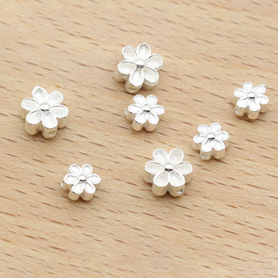 Combo charm bạc hoa anh đào xỏ ngang - Ngọc Quý Gemstones