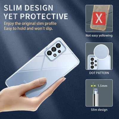 Ốp lưng silicon dẻo trong suốt mỏng 0.6mm cho Samsung Galaxy A23 / A23 5G hiệu Ultra Thin độ trong tuyệt đối chống trầy xước - Hàng nhập khẩu