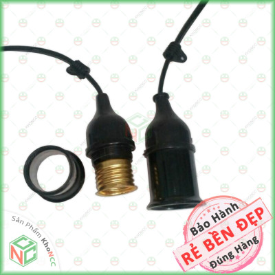 (Bao Thời Tiết) 01 Đui Đèn Đúc Kín Chống Nước KhoNCC Hàng Chính Hãng - Đuôi Ngoàm Ren Xoáy E27 - Treo Ngoài Trời Bao Mưa Nắng - KLM-DDE27CN