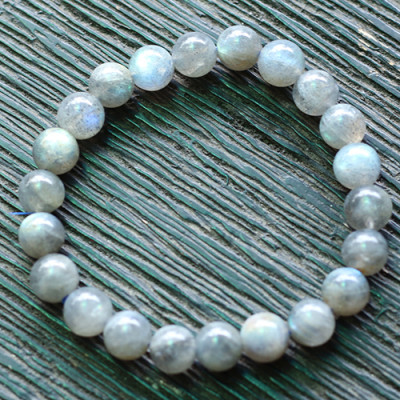 Vòng Đá Xà Cừ Xám Ánh Xanh 8mm Ngọc Quý Gemstones GA58