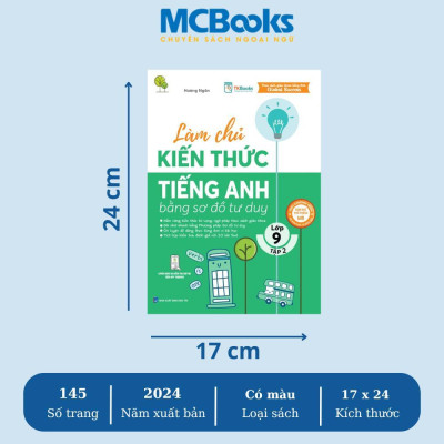 Sách - Làm Chủ Kiến Thức Tiếng Anh Bằng Sơ Đồ Tư Duy – Lớp 9 Tập 2 - MCBooks