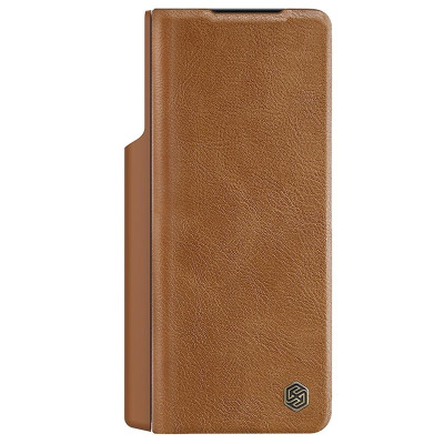 bao da chống sốc cho Samsung Galaxy Z Fold 6 trang bị nắp bảo vệ Camera và ngăn đựng S-Pen hiệu Nillkin Qin Pro (chất liệu da cao cấp, thiết kế thời trang cá tính) - Hàng nhập khẩu