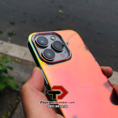 Ốp lưng dành cho iPhone 13 Pro Max chính hãng Memumi Rainbow không ố màu - Hàng nhập khẩu