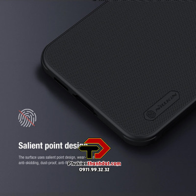 Ốp lưng SamSung Galaxy S23 FE chính hãng Nillkin dạng sần chống bám vân tay, chống sốc cho máy - Hàng chính hãng