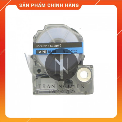 [Combo 3 hộp] Nhãn in Tepra SC9BW (LC-3LBP) - Chữ đen nền dương 9mm x 8m - Hàng nhập khẩu