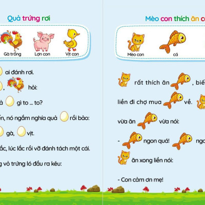 Tủ sách tiềm thức cho bé 0-6 tuổi: Đồng dao - Thơ - Truyện - Câu đố cho bé tập nói, tập đọc (4 quyển) - NTbooks
