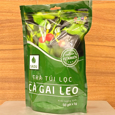 Trà thải độc gan túi lọc Cà gai leo Sadu hút chân không 250g