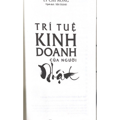 Trí Tuệ Kinh Doanh Của Người Nhật