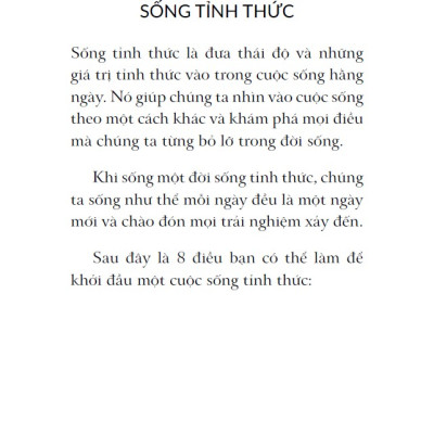 Bí Quyết Sống Tỉnh Thức Trong 8 Ngày