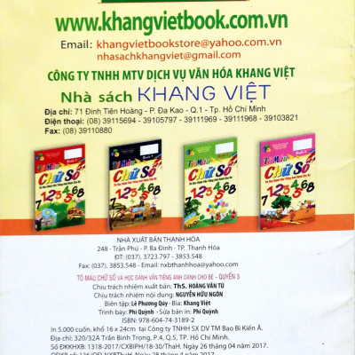 Tô Màu Chữ Số Và Học Đánh Vần Tiếng Anh Dành Cho Bé (Quyển 3)