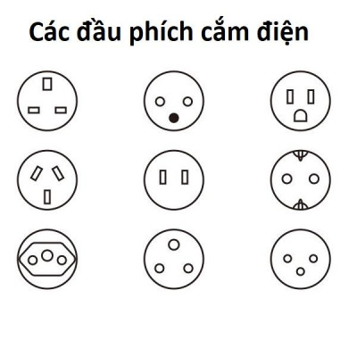 Ổ Cắm Điện - Đầu Chuyển Đổi Phích Điện 3 Chân Sang 2 Chân || 3 Chạc Sang 2 Chấu, Tiện Dụng, An Toàn. TakyHome 8611