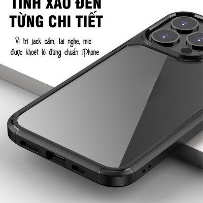 Ốp lưng chống sốc lưng trong phong cách mới dành cho iPhone 11 / 12 / 13 / 11 Pro / 12 Pro / 13 Pro / 11 Pro Max / 12 Pro Max / 13 Pro Max / 12 Mini / 13 Mini - Hàng chính hãng