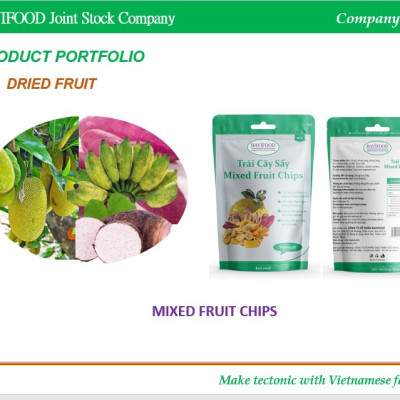 Trái Cây Sấy Chân Không (Mixed Fruit Chips), Giòn Xốp Tự Nhiên – BAVIFOOD, Khối Lượng: 100 grs (gói = 100 grs) – Premium