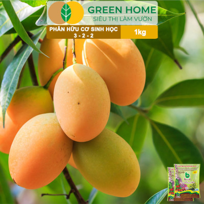 Phân Bón Hữu Cơ Greenhome, Better, Bao 1kg, Sinh Học Giúp Cây Khoẻ, Ổn Định, Sai Hoa, Đậu Trái