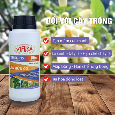 VIFUSA-P15 Ultra - Phân bón lân hữu cơ chai 500ml