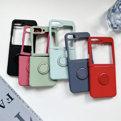 Ốp Lưng Silicon Cho Samsung Galaxy Z Flip 6 / Z Flip 5 Kèm Iring - BUM STORE GALAXY CASE