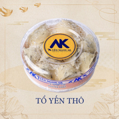 [Hàng chính hãng] Tổ yến thô (50gr-100gr) - Yến sào tổ tuyển chọn ít lông, nguyên chất - Tặng nhíp nhặt lông - Yến Ngon AK