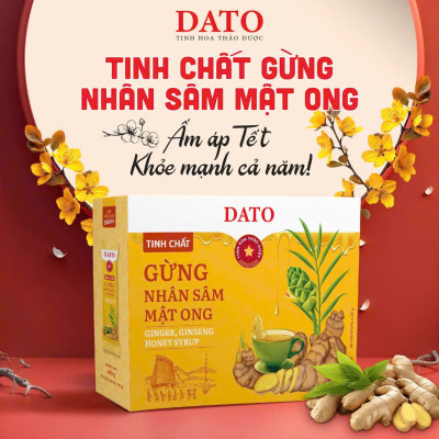 Tinh Chất Gừng Nhân Sâm Mật Ong DATO. Không chất bảo quản, giảm ho, cảm, làm ấm cơ thể, tăng sức đề kháng