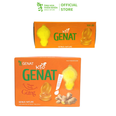 Kẹo Genat Gừng (Hộp 100 viên) - Tinh Hoa Thiên Nhiên