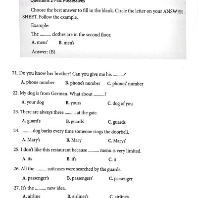 English Grammar - Ngữ Pháp Tiếng Anh 7 (Sách Bài Tập)