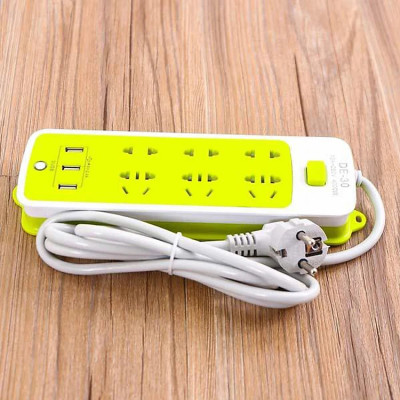 Ổ Cắm Điện Đa Năng Chống Giật Có 3 Cổng USB, Sạc Trực Tiếp, Tiết Kiệm Điện – Bộ Ổ Cắm Điện Xanh Lá Cao Cấp Chính Hãng 