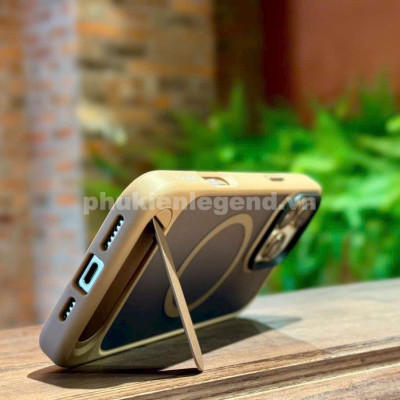 Ốp lưng cho iPhone 16 Pro hiệu Likgus VALOR hỗ trợ sạc từ , lưng nhám viền màu có giá đỡ kim loại , chống sốc chống va dập thời trang cao cấp - Hàng chính hãng