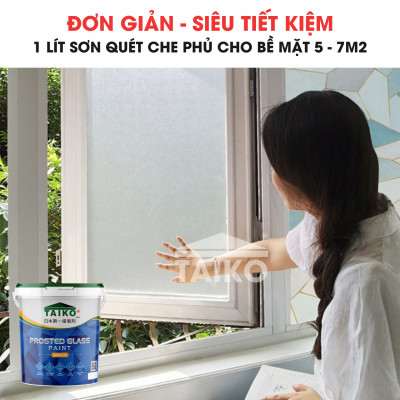 0.5 Kg Keo Sơn Mờ Kính Chống Nhìn Trộm TAIKOMI, Keo Sơn Bóng Mờ Kính Văn Phòng, Mờ Kính Cửa Sổ, Nhà Tắm, Phòng Ngủ