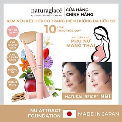 Kem nền kết hợp cọ trang điểm dưỡng da - naturaglacé Nu Attract Foundation SPF40 PA +++ , 3.5g