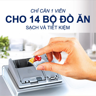 Combo 2 túi viên rửa bát Finish Quantum Max 100 viên (100*2=200 viên)