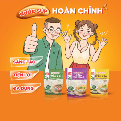 Nước Cốt Cô Đặc Vị Phở Bò KanKook Gói 210g Nấu/Trộn Ăn Liền Gia Vị Hoàn Chỉnh Chuẩn Vị Phở Sài Gòn