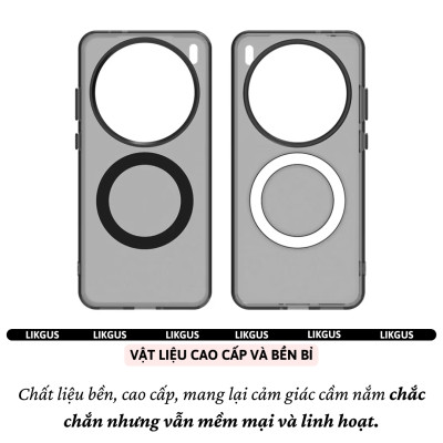 Ốp lưng nhám sạc nam châm từ tính magnetic cho Vivo X200 Pro / Vivo X200 Ultra hiệu Likgus TUAN MAG - Viền TPU đệm khí chống sốc, Viền nhô cao – Bảo vệ camera & màn hình, Chống bám vân tay - Hàng nhập khẩu
