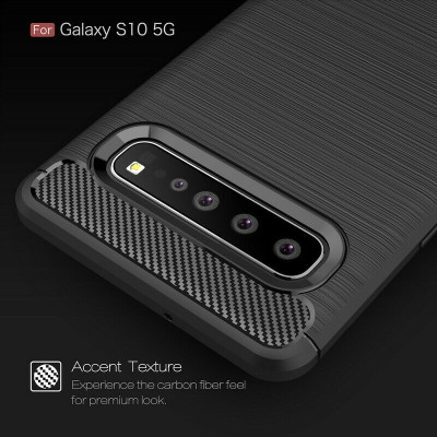 Ốp lưng chống sốc cho Samsung Galaxy S10 5G hiệu Likgus (chuẩn quân đội, chống va đập, chống vân tay) - Hàng nhập khẩu
