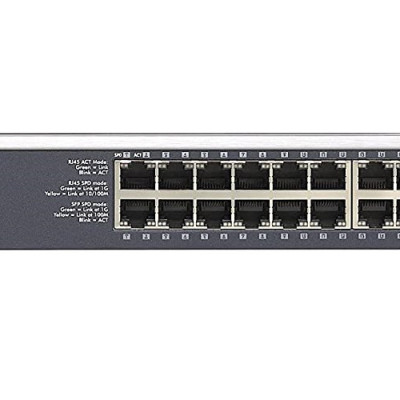 Thiết Bị Chia Mạng Gắn Rack 24 Cổng 10/100/1000M Với 4 Cổng Quang 1G SFP Và 2 Combo Cổng Quang 10G SFP+/ RJ45 10G Stackable Fully Managed Gigabit Ethernet ProSAFE Next-Gen Edge Switch Netgear GSM7228S - Hàng Chính Hãng