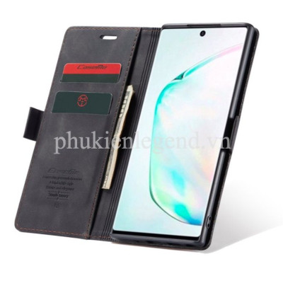 Bao da dạng ví dành cho Samsung Galaxy Note 10 Plus hiệu caseme chống sốc chống va đập bụi bẩn, có ngăn đựng tiền, đựng thẻ tiện dụng - Hàng chính hãng