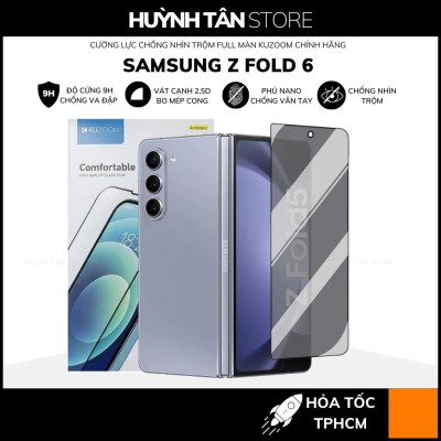 Kính cường lực cho Samsung Galaxy Z Fold 7 , Z fold 6 chống nhìn trộm full màn hình ngoài hiệu KUZOOM - Hàng chính hãng